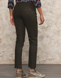 Pantalon brun slim coton