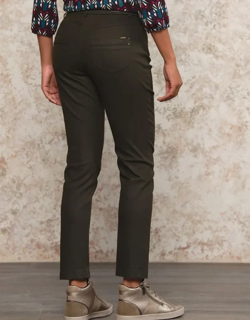 Pantalon brun slim coton