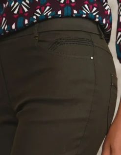 Pantalon brun slim coton