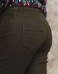 Pantalon brun slim coton