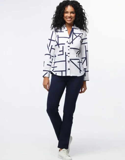 Pantalon coton marine
