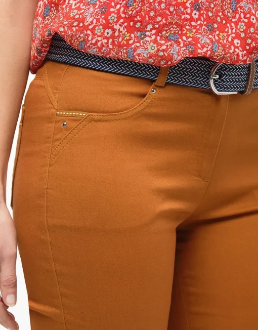 Pantalon coton orangé