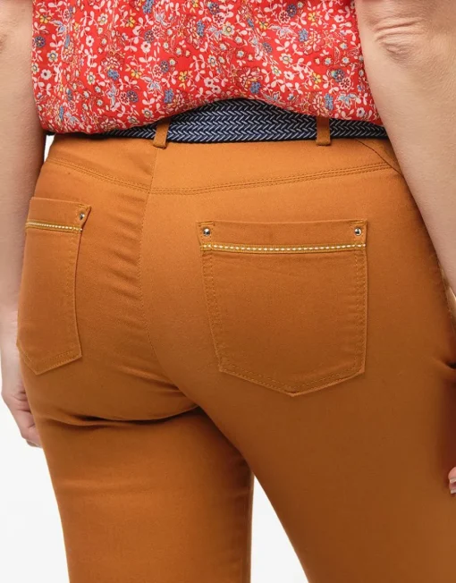 Pantalon coton orangé