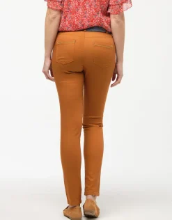Pantalon coton orangé