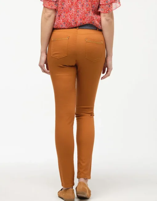 Pantalon coton orangé