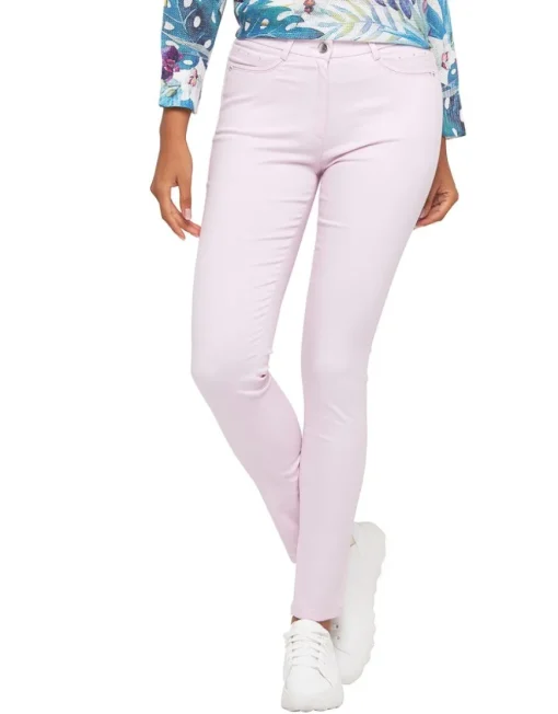 Pantalon coton rose clair