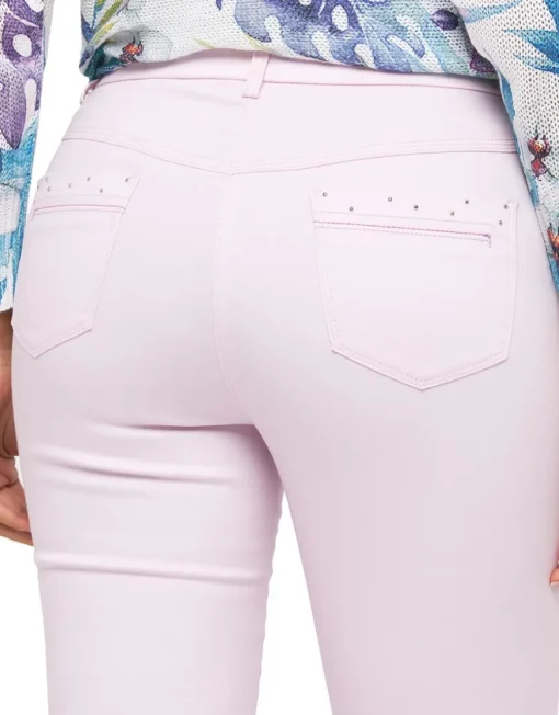 Pantalon coton rose clair