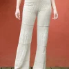 Pantalon crochet beige