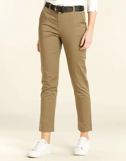Pantalon 7/8e beige taupe