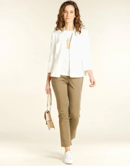 Pantalon 7/8e beige taupe