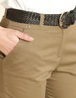 Pantalon 7/8e beige taupe