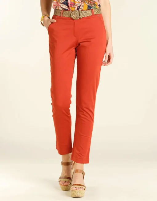 Pantalon 7/8e terracotta