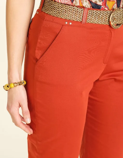 Pantalon 7/8e terracotta