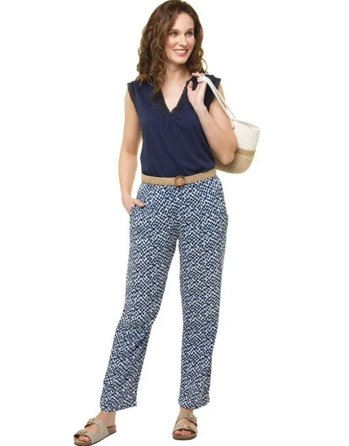 Pantalon fluide bleu