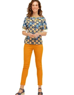 Pantalon jaune stretch