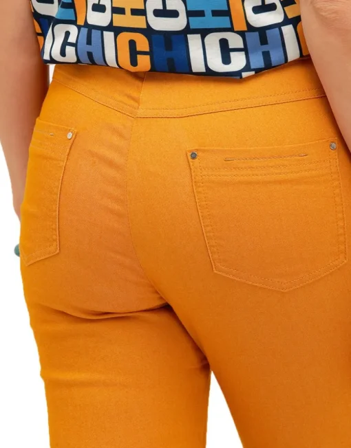 Pantalon jaune stretch