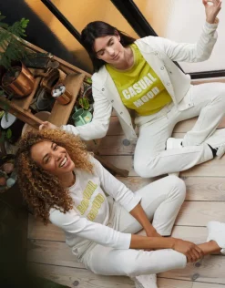 Pantalon jogging écru