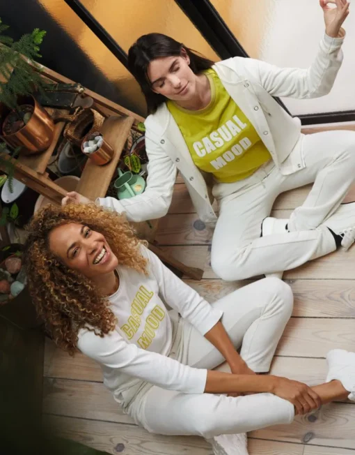 Pantalon jogging écru