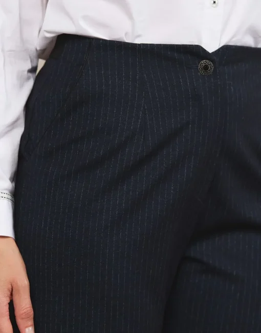 Pantalon large bleu