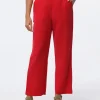 Pantalon lin rouge 7/8ème