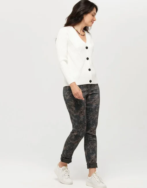 Pantalon marron motifs
