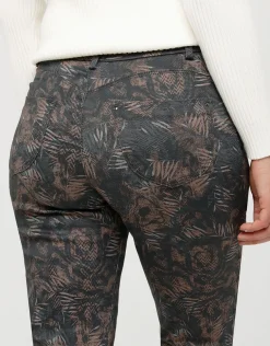 Pantalon marron motifs