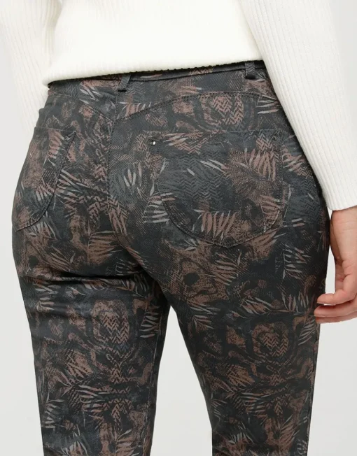 Pantalon marron motifs