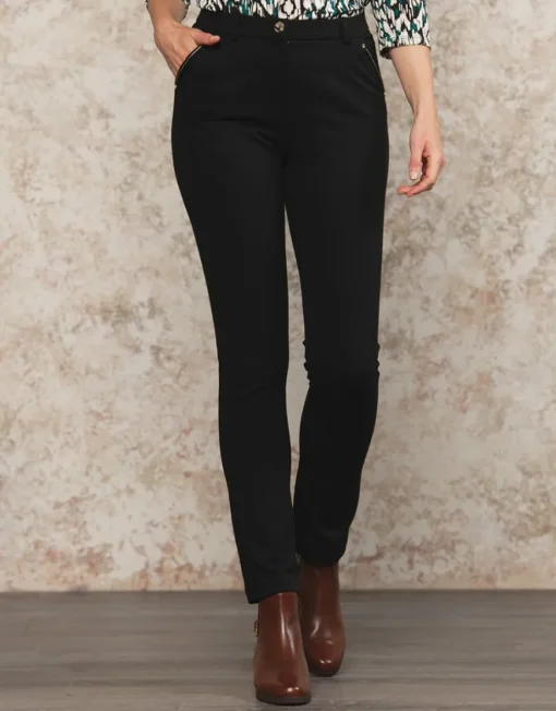 Pantalon sergé chic noir