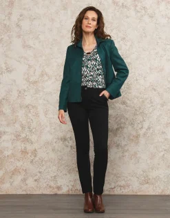 Pantalon sergé chic noir
