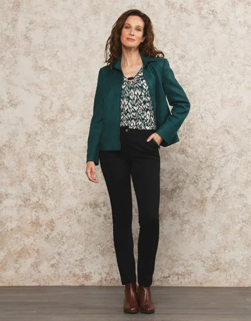 Pantalon sergé chic noir