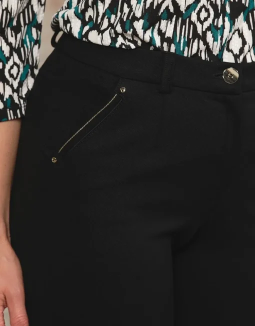 Pantalon sergé chic noir