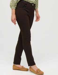 Pantalon slim marron
