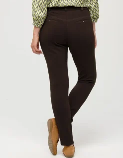 Pantalon slim marron
