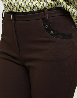 Pantalon slim marron