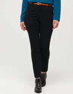 Pantalon slim motif bleu