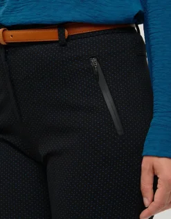 Pantalon slim motif bleu