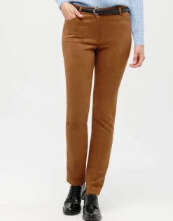 Pantalon suédine marron