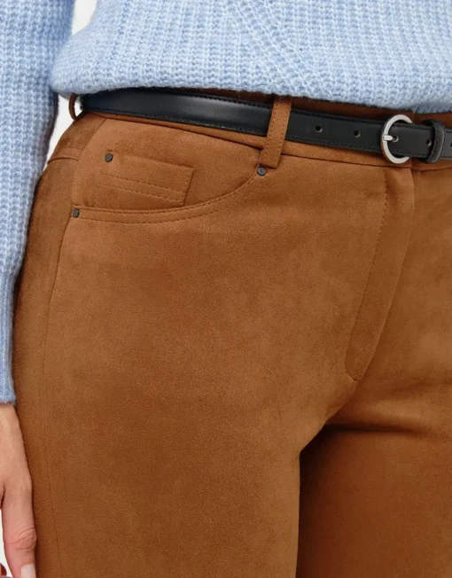 Pantalon suédine marron