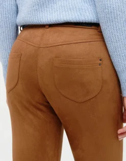 Pantalon suédine marron
