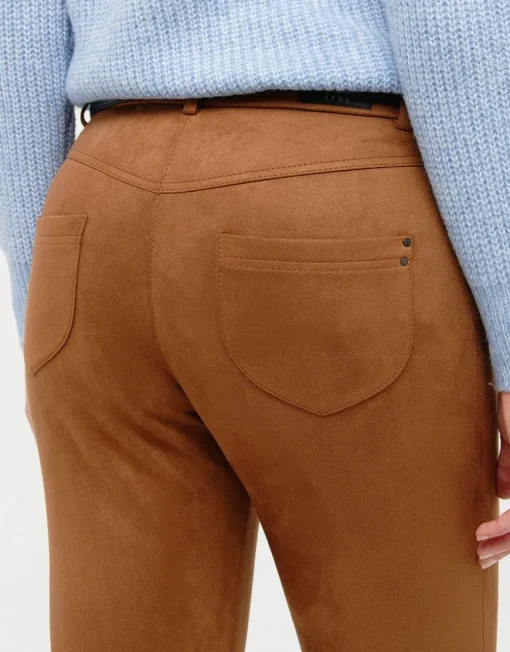 Pantalon suédine marron