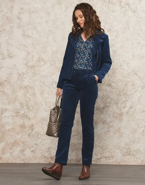 Pantalon velours bleu