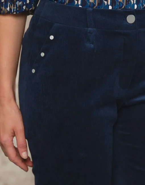 Pantalon velours bleu