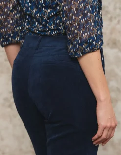Pantalon velours bleu