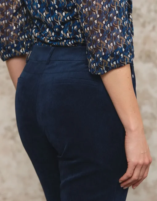 Pantalon velours bleu