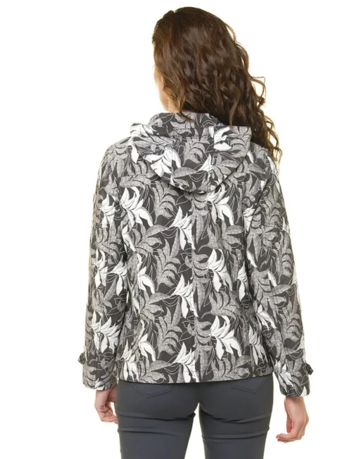 Parka feuillages gris