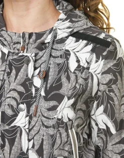 Parka feuillages gris