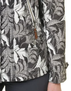 Parka feuillages gris