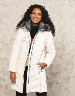 Parka longue écrue
