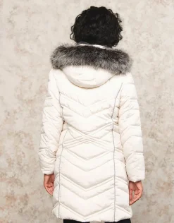 Parka longue écrue