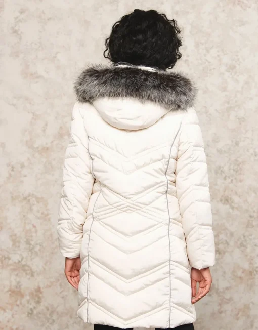 Parka longue écrue